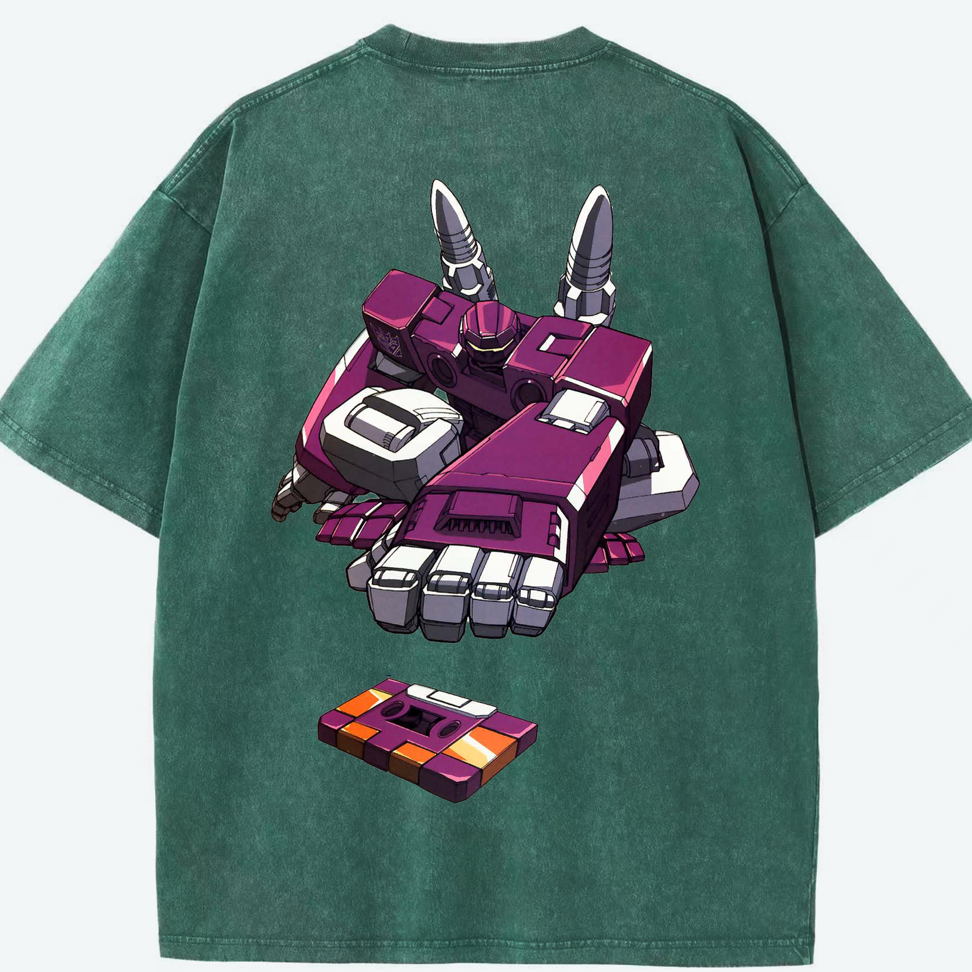 （画像用）  綿100% ヴィンテージ風 半袖Tシャツ（背面プリント）